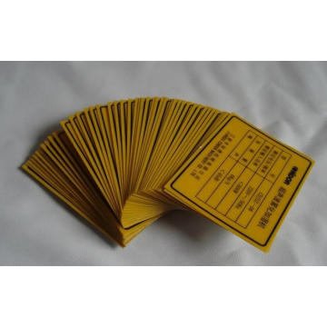 Starre PVC-gelbe Farbe Film für Kunststoff-Etikettendruck